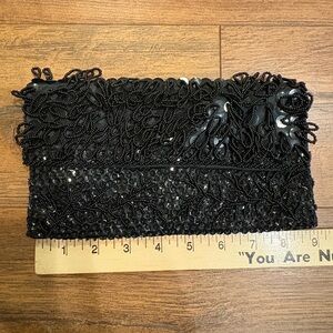 Elegant Black Beaded Evening Bag